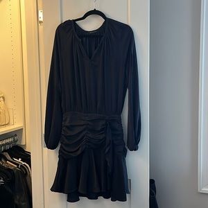 Decker navy satin dress